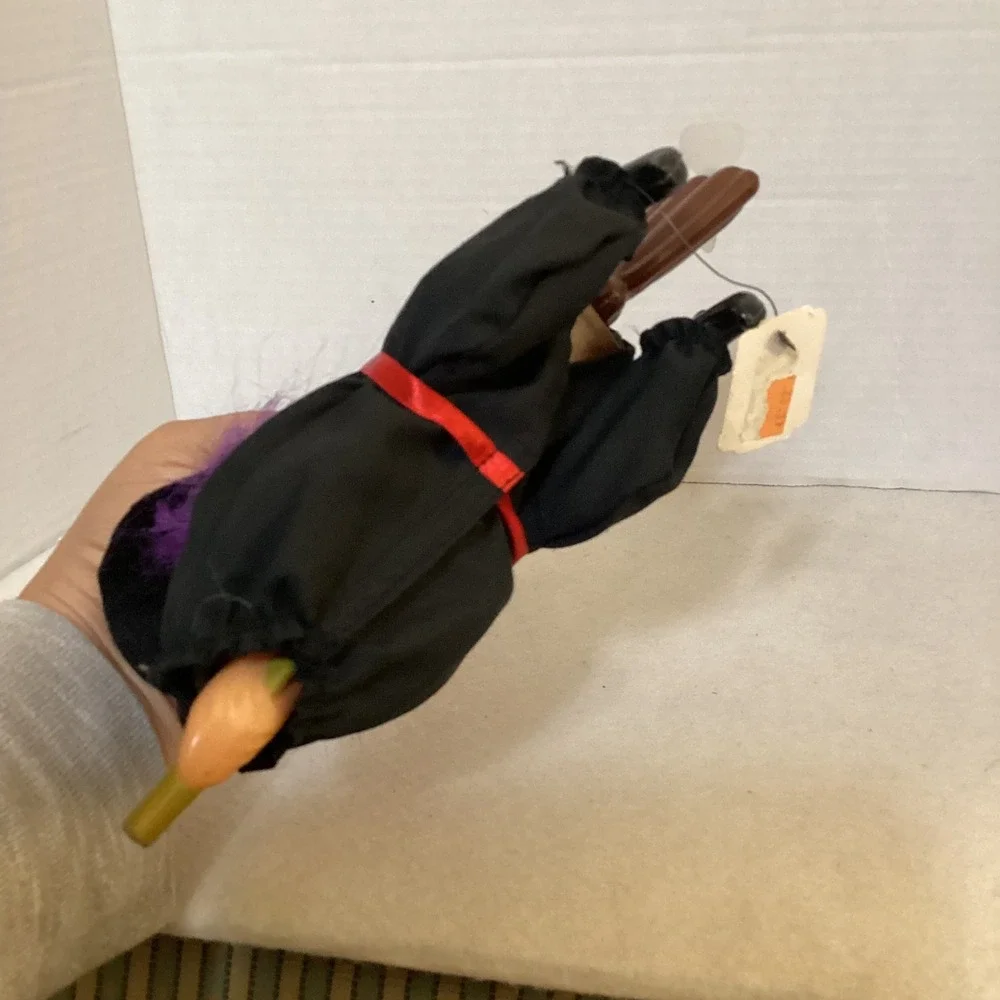 Vintage Halloween Witch on Broom Propeller Broomstick Decoration Ornament